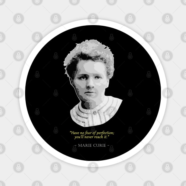 Marie Curie Quote Magnet by Nerd_art